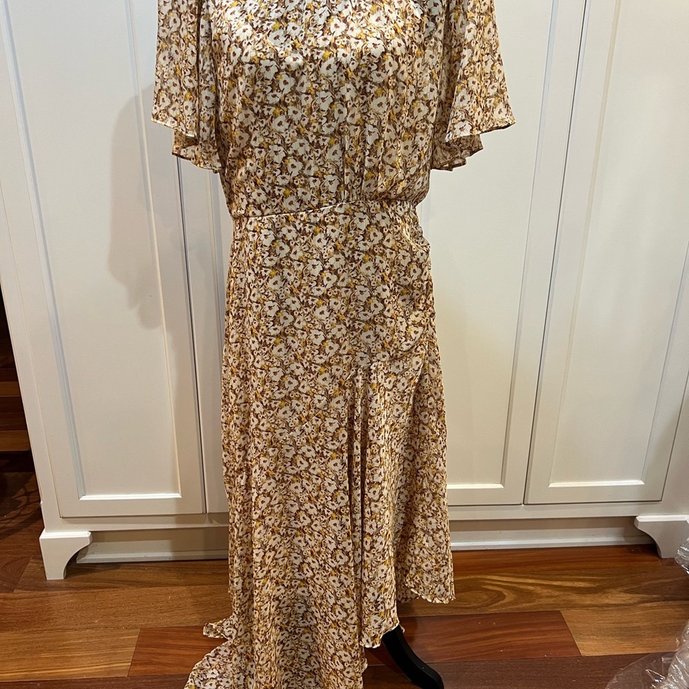 Floral Dress Vintage golden wedding date prairie cottage core whimsical Y2K